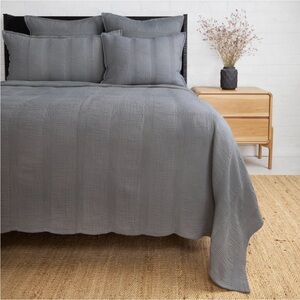 Nantucket Matelasse Elegant Gray Bedding blanket size King